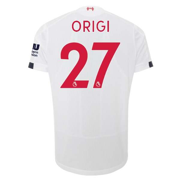 Camiseta Liverpool NO.27 Origi 2ª Kit 2019 2020 Blanco